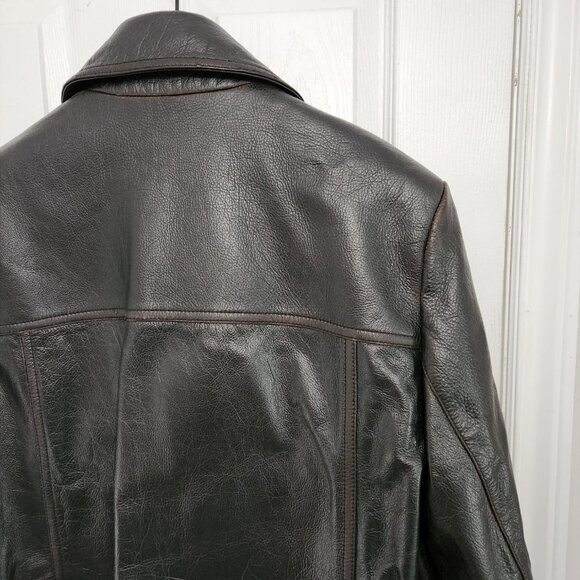 COACH Leather Peacoat Size M (Oversized) - Picture 15 of 15